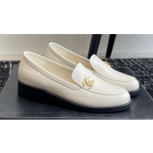 Chanel Calfskin Moccasins G45882 White 2024