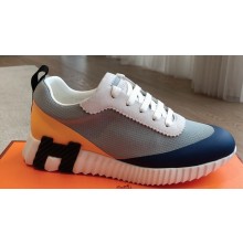 Hermes Bouncing Women/Men sneakers in satin knit and suede goatskin 01 2024