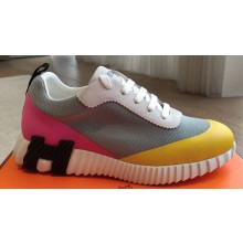 Hermes Bouncing Women/Men sneakers in satin knit and suede goatskin 04 2024