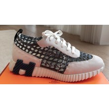 Hermes Bouncing Women/Men sneakers in printed braided silk 04 2024