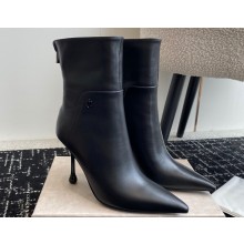 Jimmy Choo Heel 9.5cm Cycas Ankle Boots in Black Nappa Leather 2024