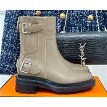 Hermes Jaimy ankle boots in calfskin Gray 2024