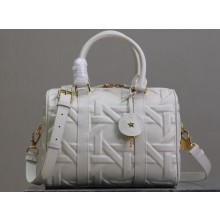 Dior Groove 25 Bag in White Graphic Cannage Calfskin 2024