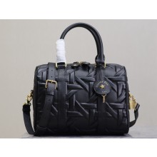 Dior Groove 25 Bag in Black Graphic Cannage Calfskin 2024