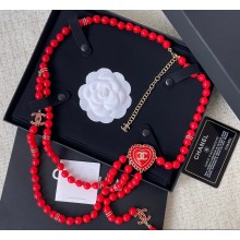 Chanel Chain Belt Red 2024