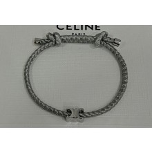 Celine Triomphe Beach Bracelet Gray in Acrylic and Brass with Rhodium Finish 2024