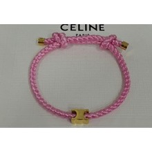 Celine Triomphe Beach Bracelet Pink in Acrylic and Brass with Rhodium Finish 2024