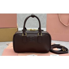 Miu Miu Arcadie leather Mini bag Briarwood 2024