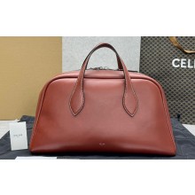 Celine Leather Bowling Bag Brown