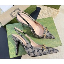Gucci Women's GG canvas slingback pump 782408 blue 2024