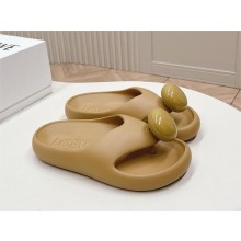Loewe Paula's Ibiza Bubble rubber thong sandals khaki 2024