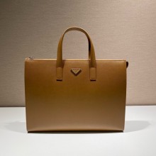 PRADA Saffiano leather tote 2VG039 caramel 2024