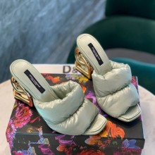 Dolce & Gabbana Down-padded mules with DG Pop heel 2021 03