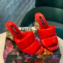 Dolce & Gabbana Down-padded mules with DG Pop heel 2021 05