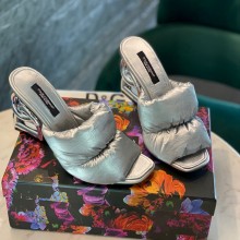 Dolce & Gabbana Down-padded mules with DG Pop heel 2021 06