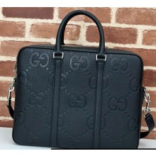 Gucci Jumbo GG briefcase  Black leather 792264 2024