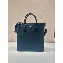 PRADA Re-Nylon and brushed leather tote bag 2VG115 black 2024