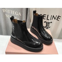 Miu Miu Brushed calf leather booties 5T268E black 2024