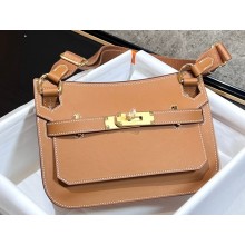 Hermes mini jypsiere bag in swift leather Brown with Gold/Silver Hardware (original quality+handmade)