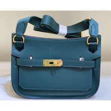 Hermes mini jypsiere bag in swift leather Denim Blue with Gold/Silver Hardware (original quality+handmade)