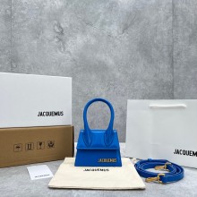 Jacquemus Le Chiquito Mini Bag cobalt blue in box leather 2023