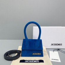 Jacquemus Le Chiquito Mini Bag cobalt blue in suede leather 2023