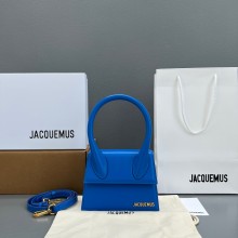 Jacquemus Le Chiquito Medium Bag cobalt blue in box leather 2023