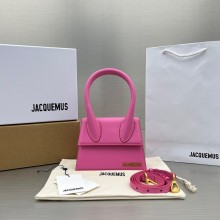 Jacquemus Le Chiquito Medium Bag fuchsia in box leather 2023