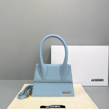 Jacquemus Le Chiquito Medium Bag sky blue in box leather 2023
