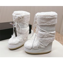 MOON BOOT LAB69 Icon shearling snow boots white 2023