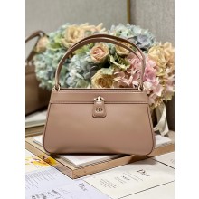 dior medium key bag in pink Box Calfskin 2023