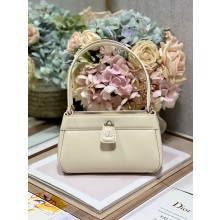 dior small key bag in Dusty Ivory Box Calfskin 2023