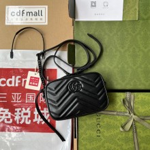 gucci GG Marmont mini shoulder bag black brass hardware 634936