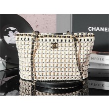 Chanel WHITE small shopping bag AS5235 2025