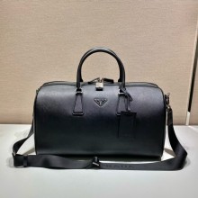 Prada Saffiano Leather Travel Bag 2VC018 black 2024
