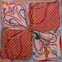 louis vuitton Mix and Straps Square 90 M77665 rose 2023