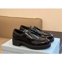 Prada patent leather lace-up shoes black 1E249N 2023