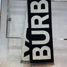 burberry Logo Wool Jacquard Scarf black 2022