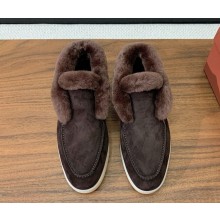 Loro Piana women/men Open Walk Chukka Boots with beaver hair suede ankle boots 1026-17 2024