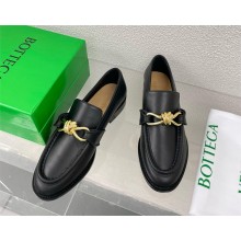 Bottega Veneta Astaire Loafer with signature metallic knot black 2024