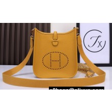 Hermes Mini Evelyne Bag In Original Togo Leather Yellow with Gold/Silver Hardware (Machine Made)
