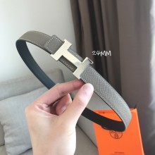 hermes mini constance 24mm reversible belt black/gray