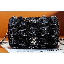 chanel Sequins & Silver-Tone Metal Evening Bag AS4298 2023