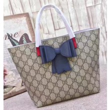 GUCCI GG SUPREME BLUE KNOT CANVAS TOTE(CHUN-731506)