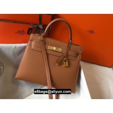 Hermes Kelly 25/28/32cm Bag in epsom Leather with golden hardware camel