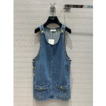 CELINE  dungarees mini dress in union wash denim UNION WASH 2024
