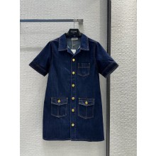 CELINE workwear mini dress in rinsed wash denim RINSED 2024