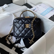 Chanel Vanity Case in Shiny Calfskin AS3899 black 2023