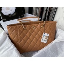 chanel shopping tote bag in calf leather AS3817 APRICOT 2023