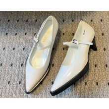 Prada pointed leather pumps white 2025